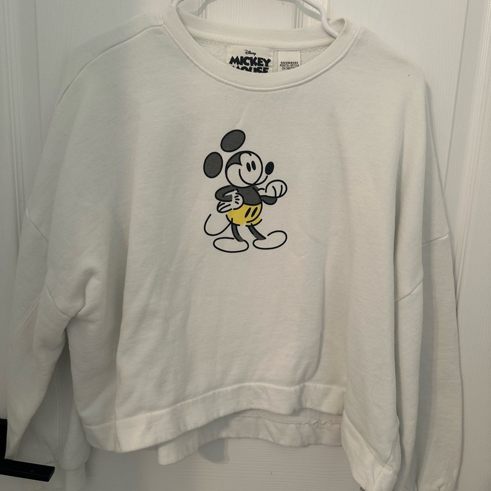 Disneyland Mickey Mouse White Sweatshirt